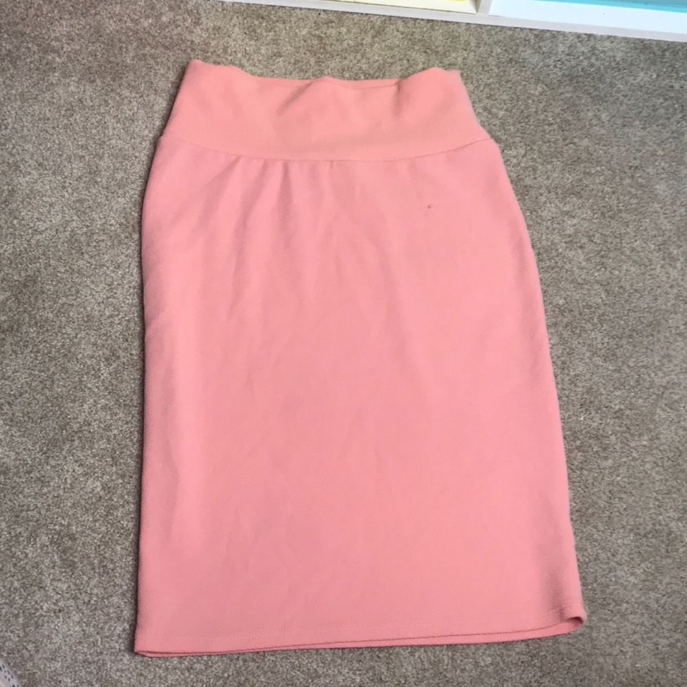 Peach/Coral LuLaRoe Stretchy Pencil Skirt XS Poly